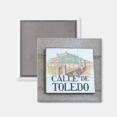 Straßenschilder von Madrid Magnet (Vorderseite/Rückseite)