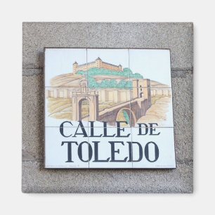 Straßenschilder von Madrid Magnet