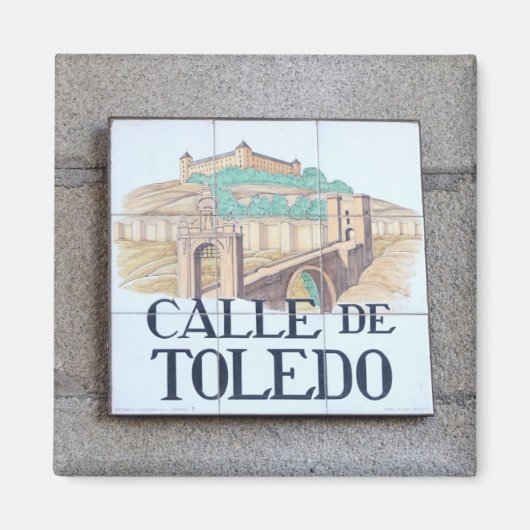 Straßenschilder von Madrid Magnet (Vorne)