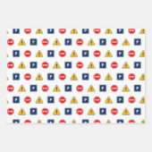 Straßenschilder Wrapping Paper Flat Sheet Set 3 Geschenkpapier Set (Vorderseite)