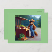 Straßenständer für Eichhörnchen Bauer Postkarte (Vorne/Hinten)