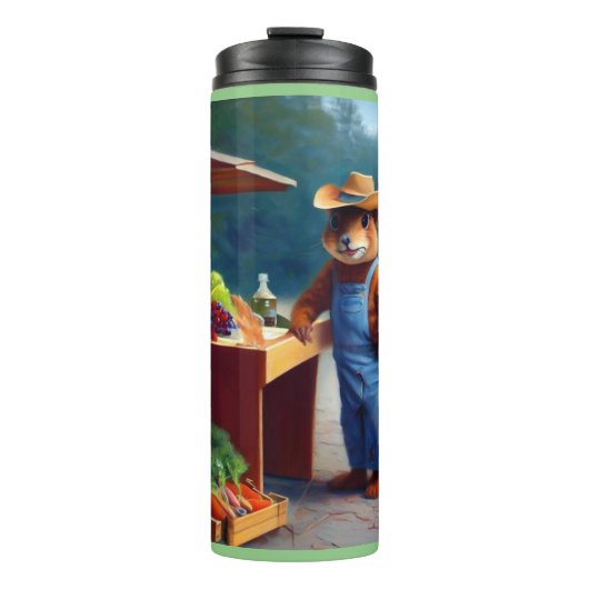Straßenständer für Eichhörnchen Bauer Thermosbecher (Vorderseite)