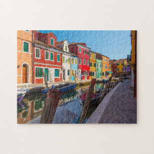 Straßenszene Burano Venedig Italien Puzzle