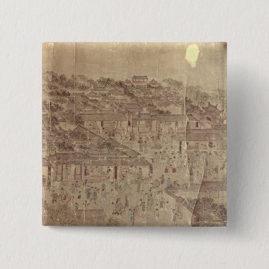 Straßenszene, Chinese, Ming-Dynastie Button (Vorderseite)