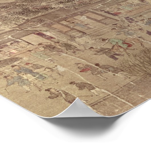 Straßenszene, Chinesisch, Ming-Dynastie Poster (Ecke)