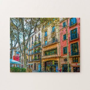 Straßenszene in Barcelona. Puzzle