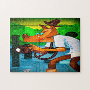 Straßenszene in Barcelona. Puzzle