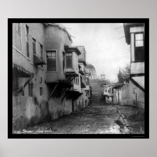 Straßenszene in Damaskus, Syrien 1895 Poster (Vorne)