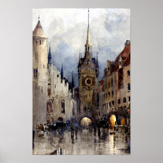Straßenszene in München, Ross Turner Poster