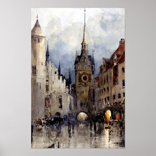 Straßenszene in München, Ross Turner Poster (Vorne)