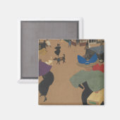 Straßenszene in Paris Magnet (Vorderseite/Rückseite)