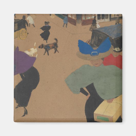 Straßenszene in Paris Magnet (Vorne)