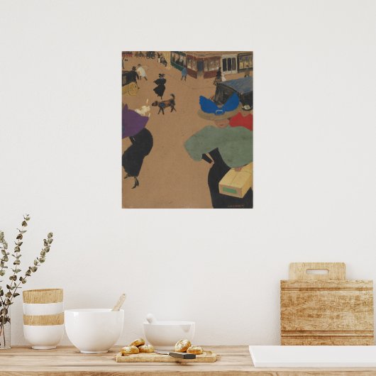 Straßenszene in Paris Poster (Küche)