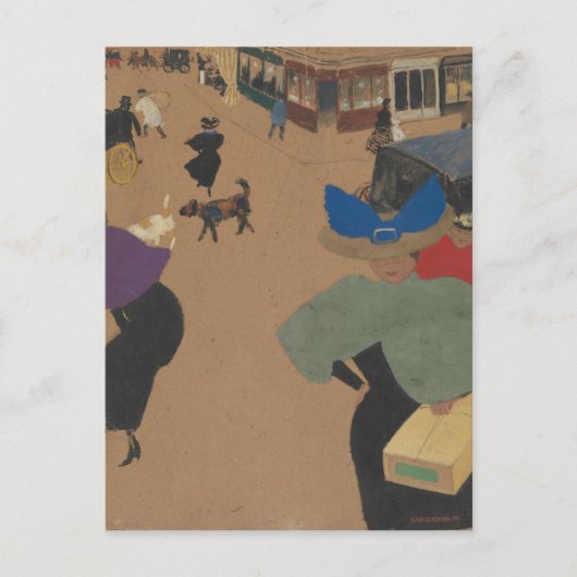 Straßenszene in Paris Postkarte (Vorderseite)