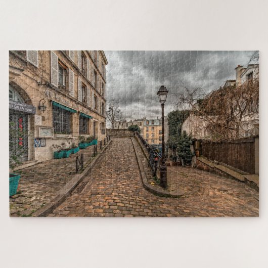 Straßenszene in Paris Puzzle (Horizontal)