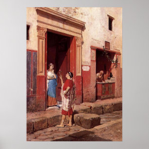STRASSENSZENE IN POMPEJI POSTER