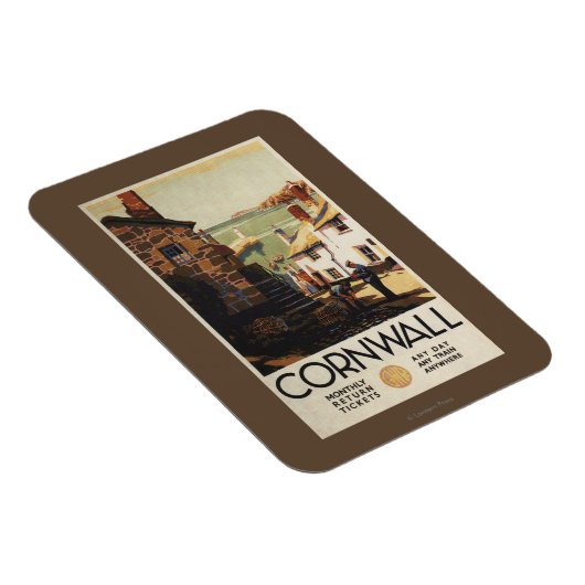 Straßenszene mit Zwei-Männer-Arbeitsbahn Magnet (Rechte Seite)