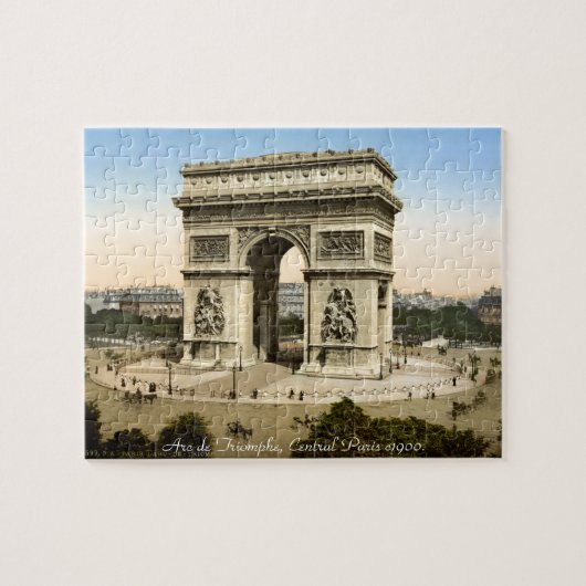 Straßenszene Paris Frankreich, der Arc de Triomphe Puzzle (Horizontal)