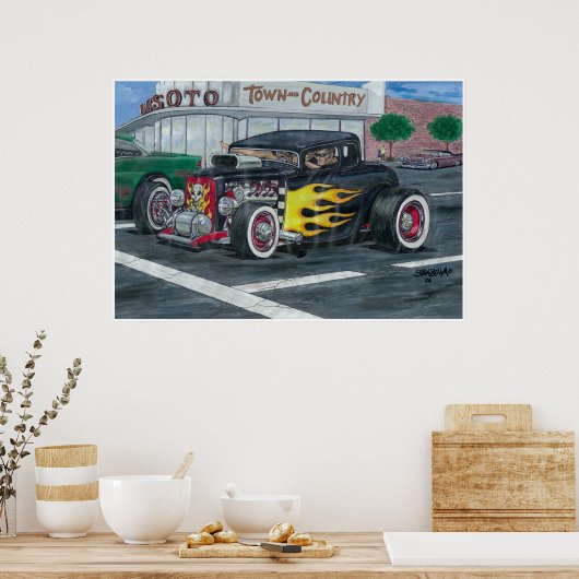 Straßenszene Poster (Küche)