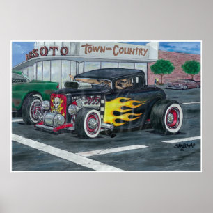 Straßenszene Poster