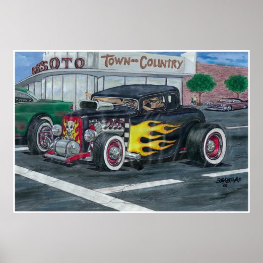 Straßenszene Poster (Vorne)