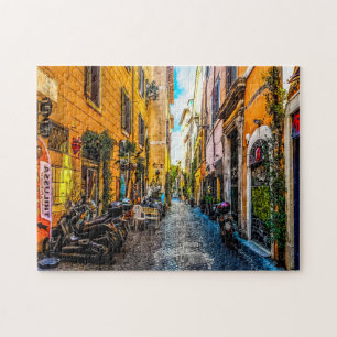 Straßenszene Rom. Puzzle