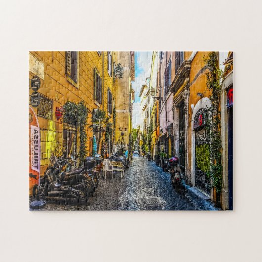 Straßenszene Rom. Puzzle (Horizontal)