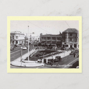 Straßenszene, San Leandro, Kalifornien Vintage Postkarte