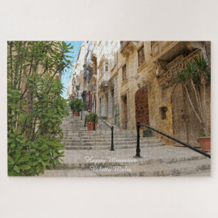 Straßenszene Valletta Malta. Puzzle