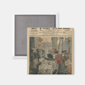 Straßenszenen von Paris Frühstück im Freien Magnet (Vorderseite/Rückseite)