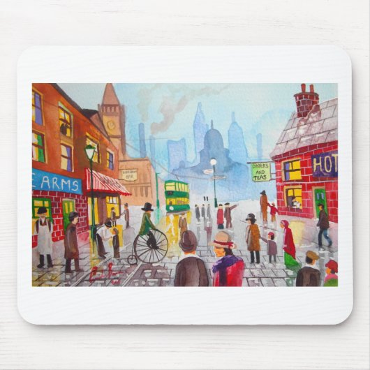 Straßenszenenpenny-Farthingtram Gordon Bruce Mousepad (Vorne)