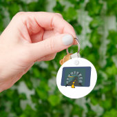 Straßentunnel mit gelben Linienmarkierungen Schlüsselanhänger