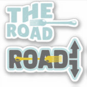 Straßentypografie Aufkleber (Vorderseite)