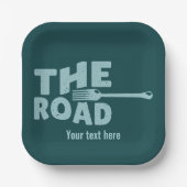 Straßentypografie Pappteller (Vorderseite)