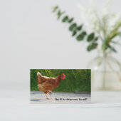 Straßenüberquerung Huhn-Visitenkarte Visitenkarte (Stehend Vorderseite)