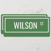 Straßenunterschrift mit Individuelle Name Einladung (Vorne/Hinten)