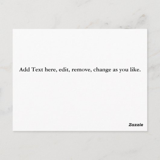 Straßenunterschrift, Name hinzufügen, Rue-Name Postkarte (Rückseite)