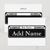 Straßenunterschrift, Name hinzufügen, Rue-Name Postkarte (Vorne/Hinten)