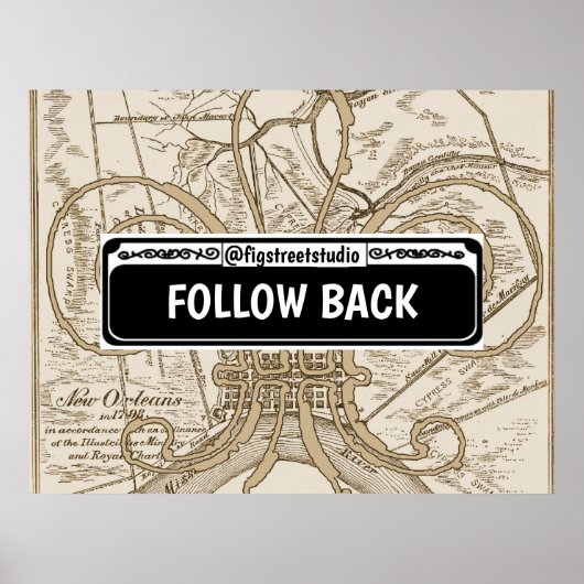 Straßenunterschrift, New Orleans, Text bearbeiten, Poster (Vorne)