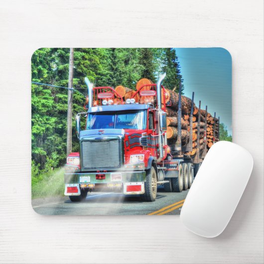 Straßenverkehr mit rotem LKW Art III Mousepad (Mit Mouse)
