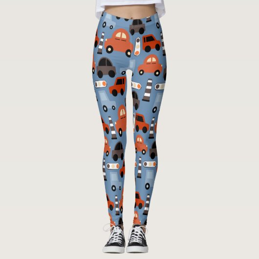 Straßenverkehrsordnung Spielzeugauto Leggings (Vorderseite)
