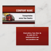 Straßenverkehrsunternehmer Red Truck Visitenkarte (Vorne/Hinten)