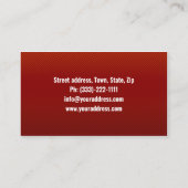 Straßenverkehrsunternehmer Red Truck Visitenkarte (Rückseite)