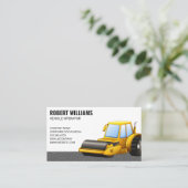 Straßenwalze | Baumaschinen Terminkarte (Stehend Vorderseite)