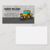 Straßenwalze | Bediener schwerer Maschinen Terminkarte (Vorne/Hinten)