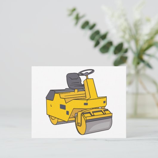 Straßenwalze Postkarte (Stehend Vorderseite)