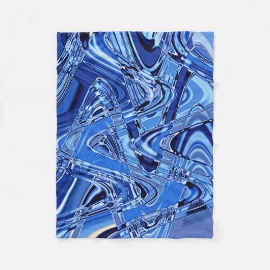 Straßenwellen in blau fleecedecke (Vorderseite)
