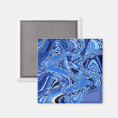 Straßenwellen in blau magnet (Vorderseite/Rückseite)