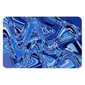 Straßenwellen in blau magnet (Horizontal)