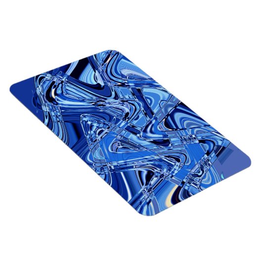 Straßenwellen in blau magnet (Rechte Seite)